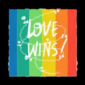 Love Wins Sublimation Bandana (size: one size)