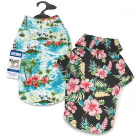 CC Hawaiian Breeze Camp Shirt X (Color: black, size: XXsmall)